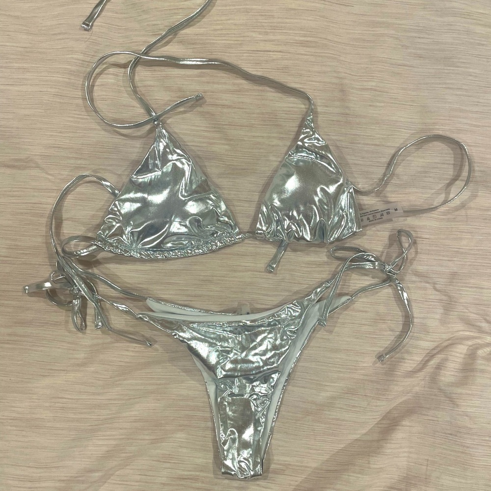 Silver bikini med